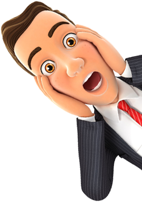 Shocked small business owner in Portland because his invoice is full of details so he knows exactly what he's paying for.