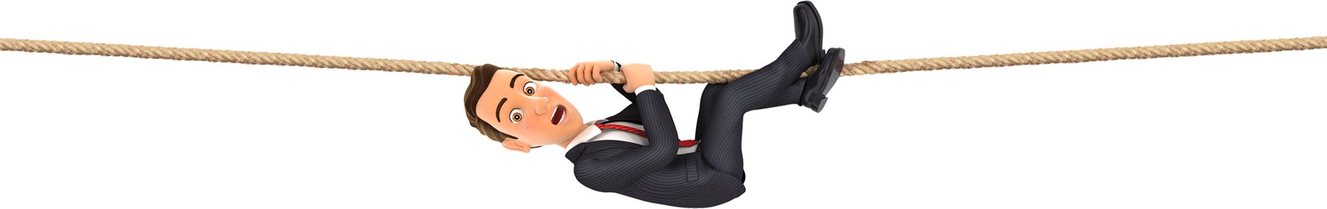 Business owner in the Portland Vancouver metro area hanging scared from a rope because of business WiFi or hotel WiFi problems.