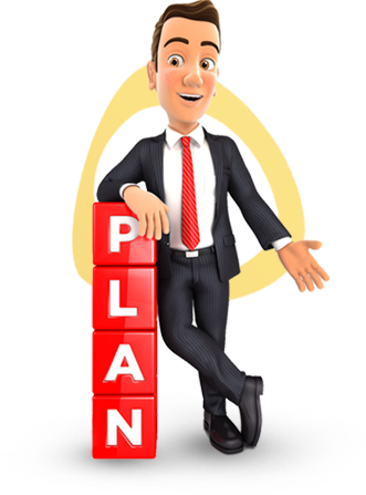 Portland small business owner leaning on a Managed IT Services Portland Oregon Plan logo.