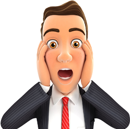 Shocked small business owner in Portland because his flat-fee IT invoice is full of details so he knows exactly what he's paying for.