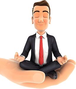 Portland small business owner happily meditating because we have helped over 700 business with IT issues!